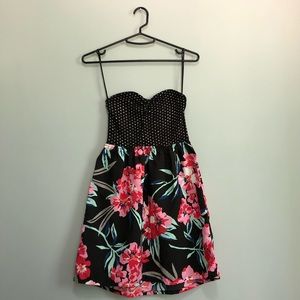 Roxy Strapless floral dress